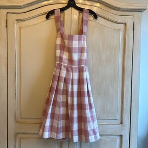 Gal Meets Glam pink and white plaid gingham dress size 12
